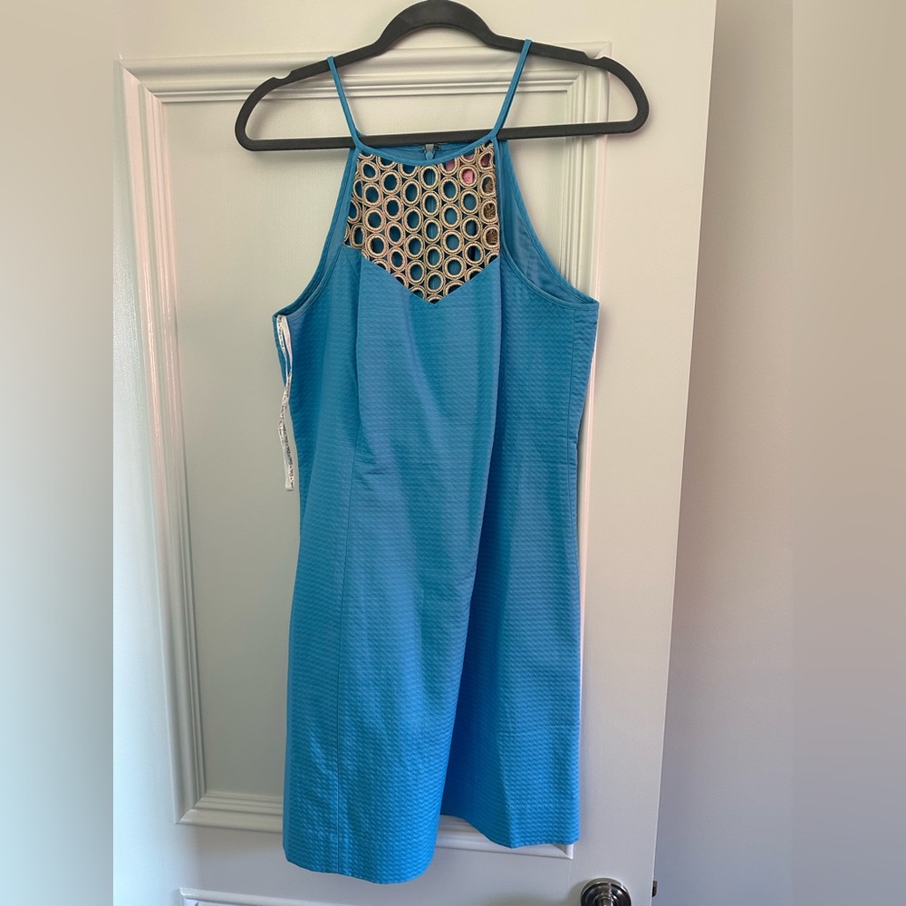 Lilly Pulitzer Blue and Gold Summer Dress